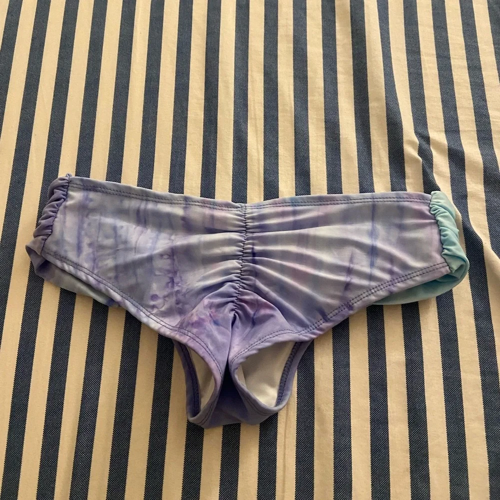 Frankie's Bikinis Light Blue and Lavender Swimwear